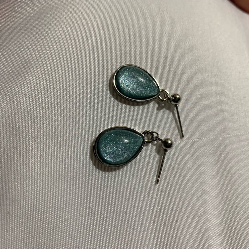 Blue Minimalist Earrings